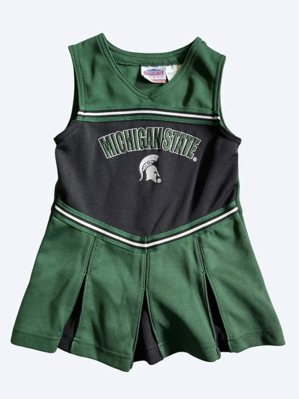Michigan State Cheerleader Dress 3T Green & Black Polyester - Picture 3 of 10
